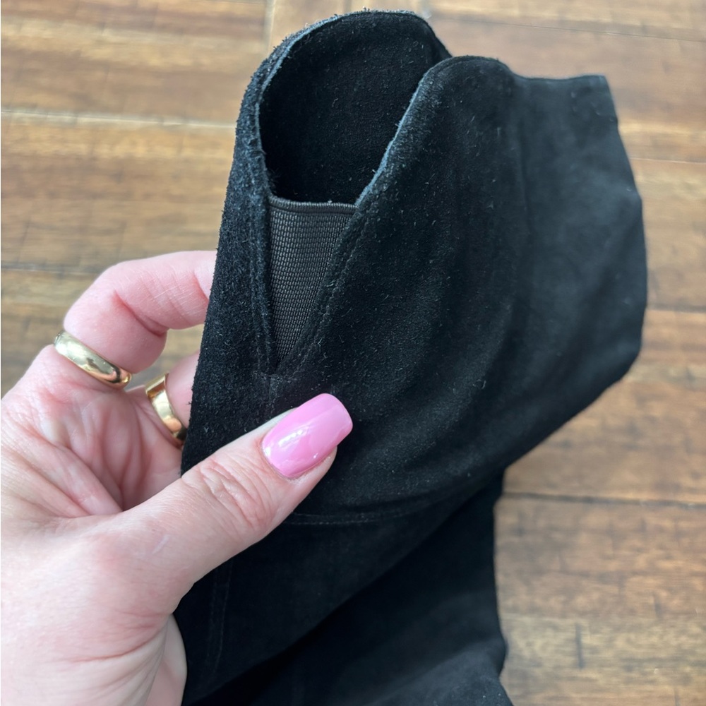 Marc Fisher Black Suede Long boots - Picture 4 of 8